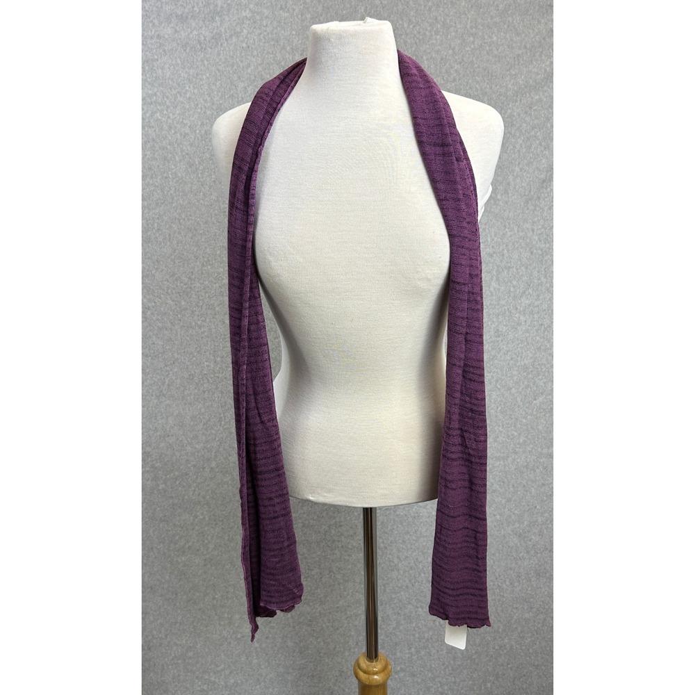 Plume and Thread Scarf‎ Marsala Purple Space Dye Rayon Blend Knit Artsy USA Made